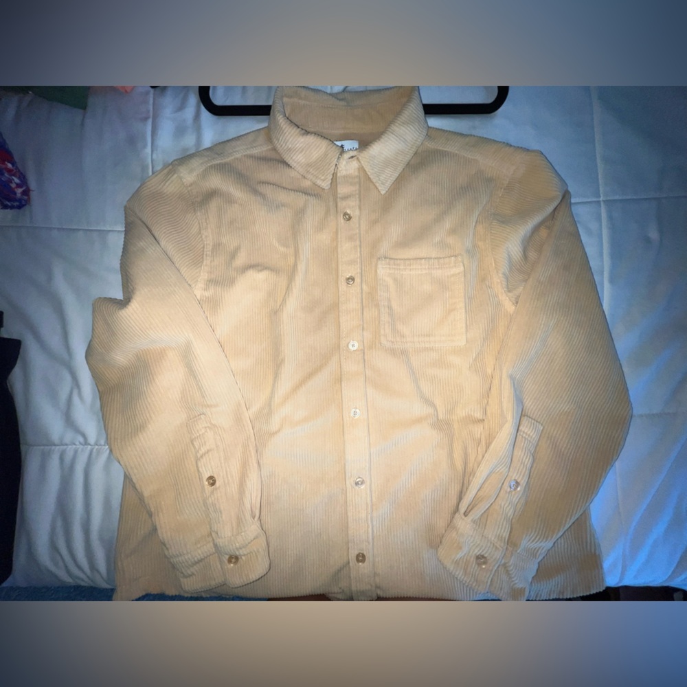 True Craft Beige Corduroy Shirt